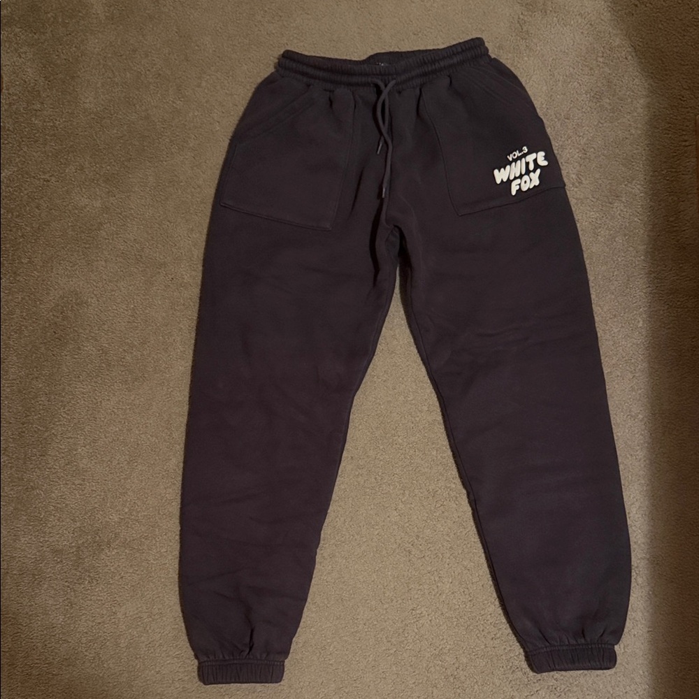 Grey White fox sweatpants
